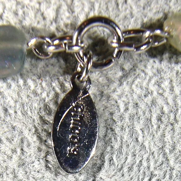 NWT Chico's Blue and Silver Tone Pendant Necklace - Picture 5 of 7